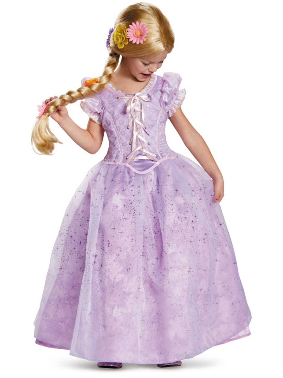 Girls Disney Princess Ultra Prestige Rapunzel Tangled Ball Gown Dress Costume
